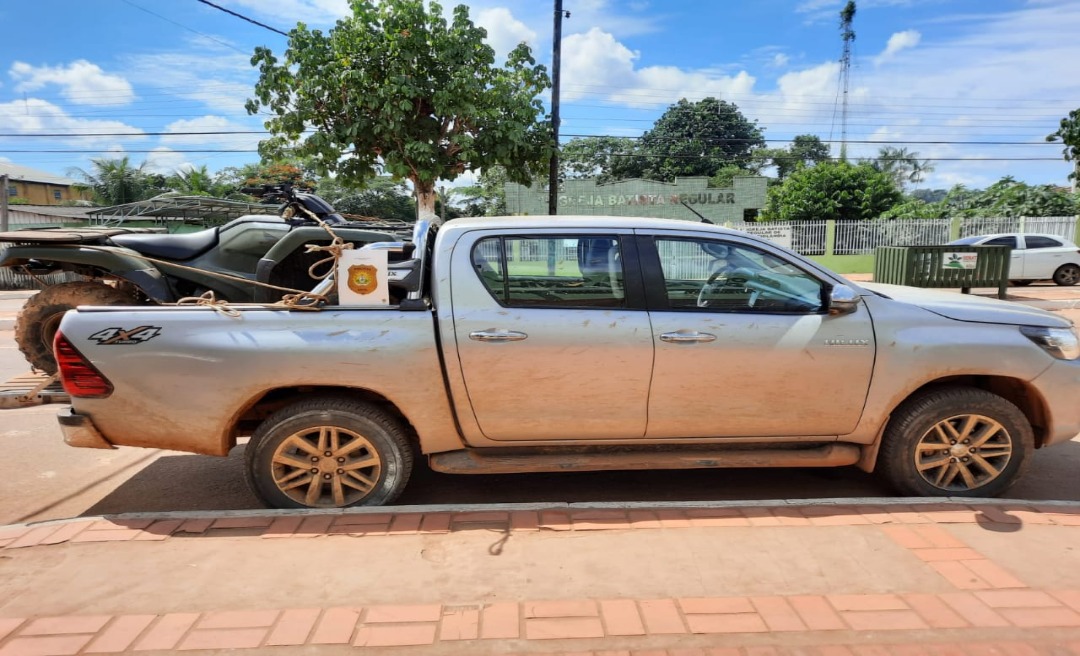 Polícia Civil em Epitaciolândia recupera caminhonete e quadriciclo com o apoio da Polícia Boliviana 